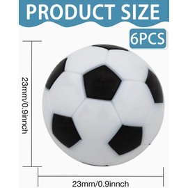 KEMUZ Set of 6 table football balls, high quality quiet table football for children, 23 mm, for football table, table football and table football, table football balls, football table, children's