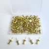 100Pcs Gold Push Pins with Storage Box – Decorative Double
