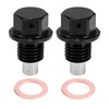 X AUTOHAUX 2 Set M12x1.5 Oil Drain Plug Aluminum Alloy