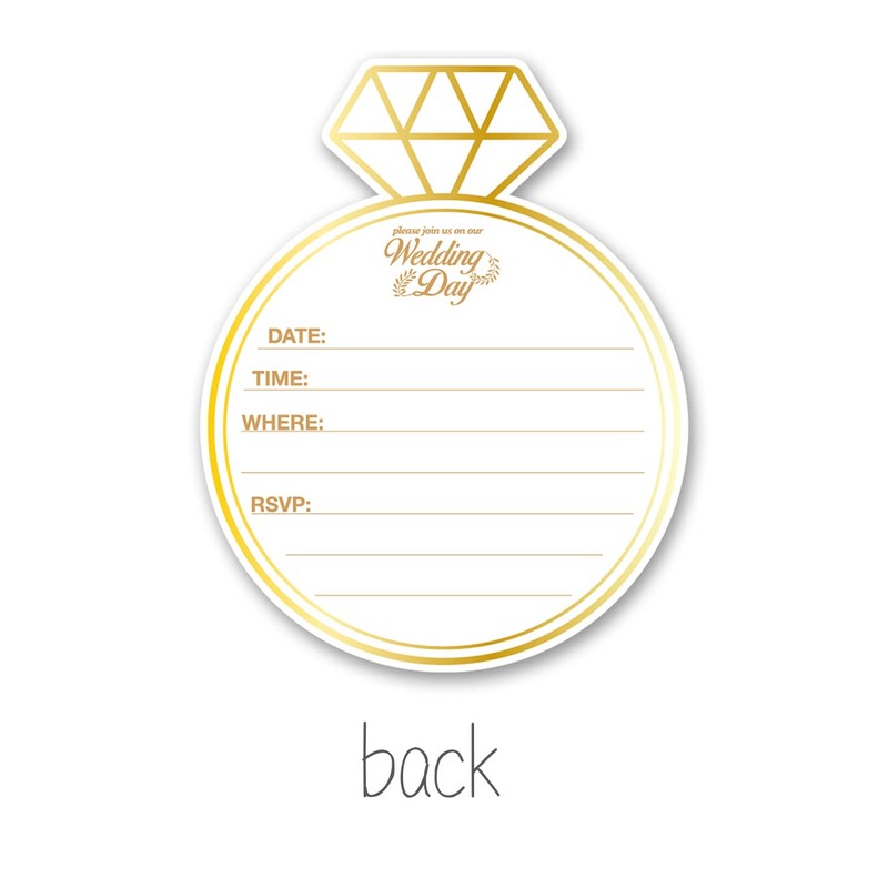 Opomzk Wedding Party Invitations with Envelopes, 20 Set Wedding Ring