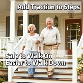 Aucuda 6pcs 8.5" x 30" Stair Treads for Elders and Dogs on Wooden Steps Indoor, Winter, Non Slip Stair Runner Rug Ice Insulation with Rubber Backing, Floral Staircase Mat Carpet for Outdoor Grip.