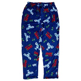 Christmas Vacation Don't Hog The Nog Blue Fleece Lounge Sleep Pants - Small