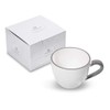 GMUNDNER KERAMIK Teacup Maxima Capacity: 0.4 Litres Grey Rim Crockery