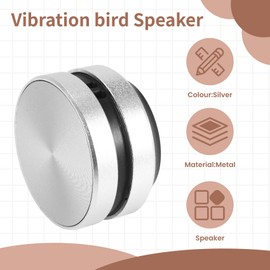 xelea Portable Mini Bluetooth Speaker Turns Anything Into A Speaker Wireless Bone Conduction Induction Vibration (Silver)