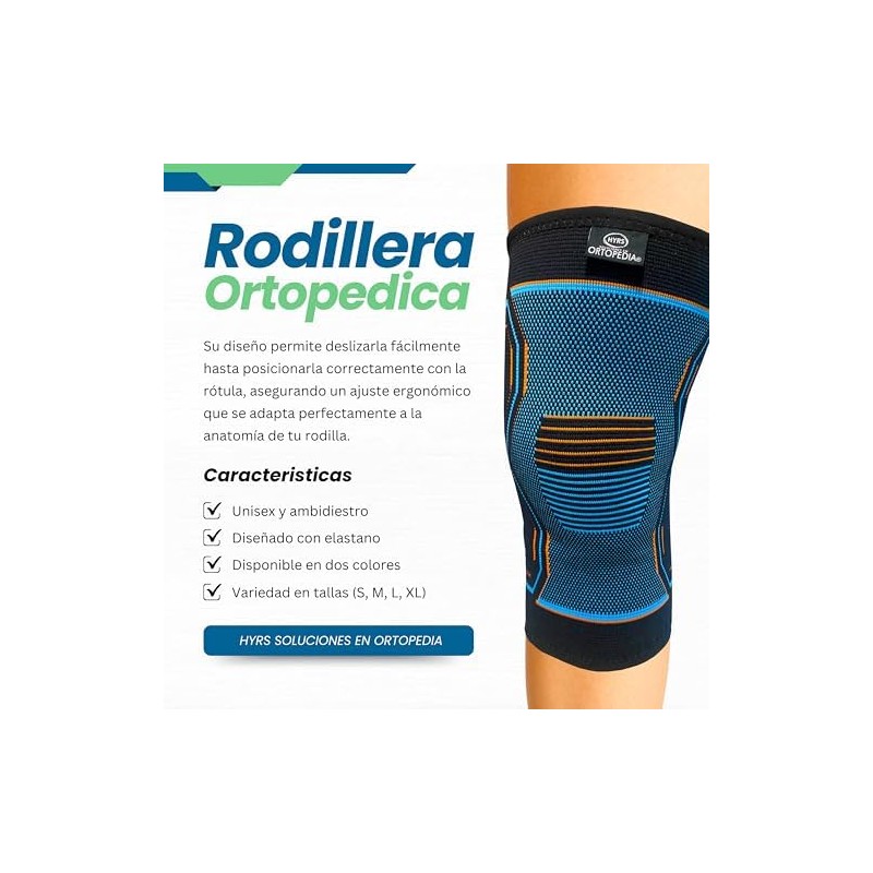 HYRS Rodillera Elástica Antideslizante Compresión Ejercicio Unisex Azul TCH
