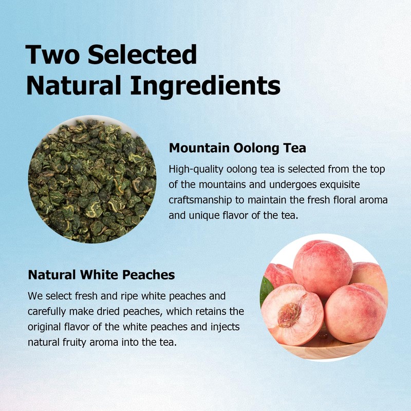 HANFANGLING White Peach Oolong Tea, Refreshing, Caffeine Alternative, Fresh Sweetness