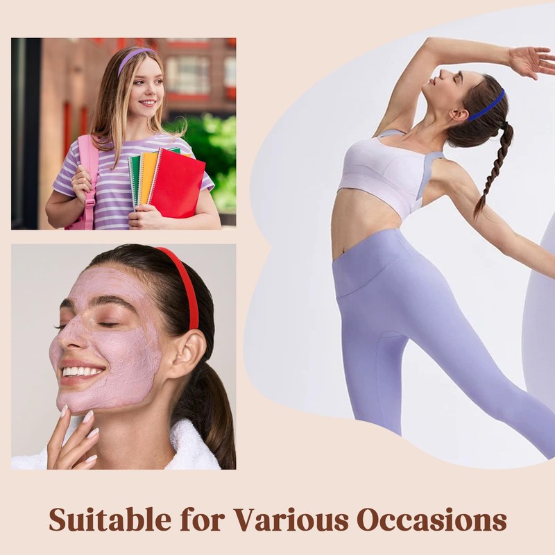 16 PCS Thin Soft Headbands For Women Girls Non Slip