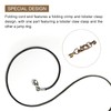 sourcing map 20Sets 3mm Fold Over Cord Ends with Lobster