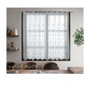 Devola Net Curtains Transparent Jacquard Curtain with Flowers Panneaux Curtains