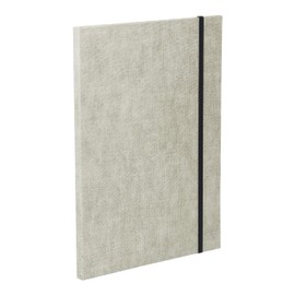 Bigso Box of Sweden PAULINA A4 Folder with Elastic Band - Fibreboard and Paper in Linen Look - Portfolio Folder for Documents, Files, Documents etc. - Beige