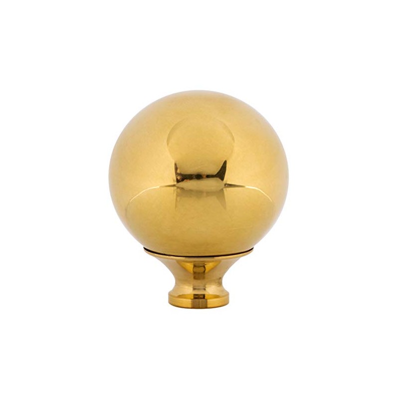 Polished Brass Ball Bed Post Finials | Diameter: 1 3/4"