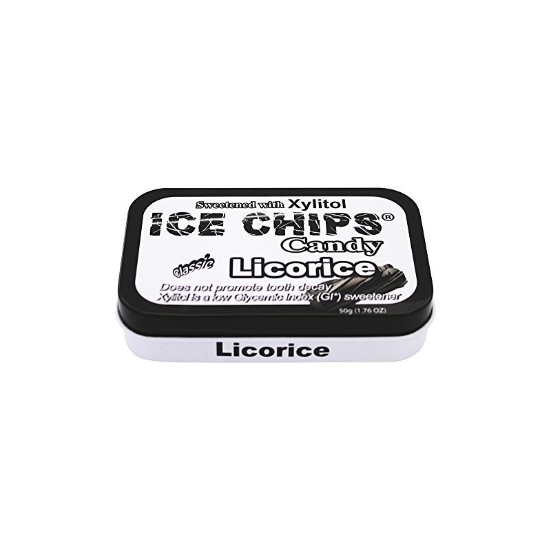 ICE CHIPS Candy Licorice Single Pack Candy, 1.76 Ounce