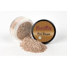 (SPF 30) (20Gms) (7PC) (Pink Bisque Makeup Kit by Sweetface Minerals) Packs Foundation Makeup Powder, Medium Concealer Powder, Peach Blush, Bronzer Powder, Matte Primer Powder, White Finishing Powder