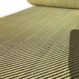 KARBXON - 1 Meter Wide (39.8 in) - Carbon Fiber Aramid Fabric - Yellow - 3K - 240g/meter - Twill Weave Wide Hemmed Fabric for Repair, DIY Projects