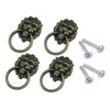 Lheng 90X51 Antique Bronze Lion Head Knobs Cabinet Handles Door