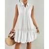 Bsubseach Womens Casual Summer Dresses Sleeveless Linen Bubble Mini Short