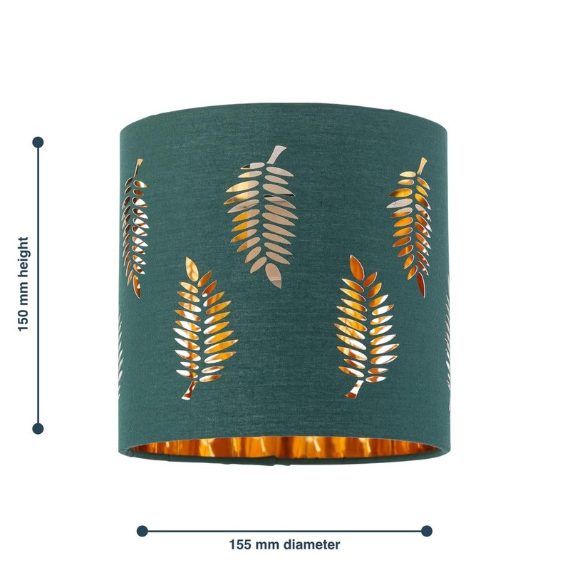 Set of 2 Dark Green Table Lamp Shades, Lampshades for