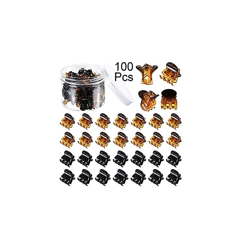100pcs 1cm clear Mini Hair Claw Clips Plastic Claws Pins