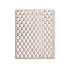 Jess and Jessica Lattice Panel, Oval Scale Grid Design, Unfinished MDF Decorative Wall Panels for Indoor & Outdoor Decorative Panels for Walls, Privacy Screens, Garden Wall Trellises, 10 Inches