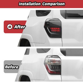 JeCar Smoked Tail Light Cover 3rd Third Brake Light Cover Trim Guards for 2014-2023 Toyota 4Runner