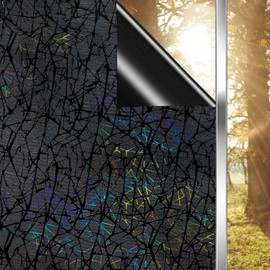 Qualsen Blackout Window Film Privacy Window Blackout Film Opaque Forsted Film Occultant Window Frosting Film Black Out Window Cover Suitable for Gaming Room(30x200 cm)