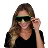 Light Up Sunglasses Aviator Green EL Wire Neon LED Flashing Glasses