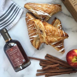 Crown Maple Cinnamon Infused Maple Syrup, 25 Fl Oz, Pancakes, Flavor Cocktails, Sticky Buns, Waffles, Certified Organic