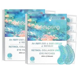 Marine 24Pairs Collagen Eye Gel Patches,Moisturizing Eve Mask, Nourishing EyeCare Product for Women & Men Hyaluronic Hyaluronic Acid - Specification: Retinol eye mask(2 PACKS)