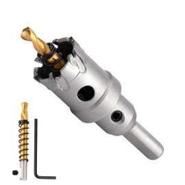 29 mm Hole Saw Carbide Drill, TCT Metal Hole Saw Drill Bit for Stainless Steel, Iron, Alloy, Wood, Plastic