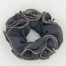 MOE2HUO Women's Scrunchie, Hair Accessory, Elegant, Handmade, Ribbon, Flower, Stylish, Elegant, For Commuting, Women's Hair Accessory, Wedding, Graduation Ceremonies, Exam (1 Gray)