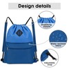 WANDF Drawstring Backpack, Sports Gym Bag with Wet Pocket, Water