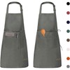 Viedouce 2 Packs Apron Cooking Kitchen Waterproof,Adjustable Chef Apron with