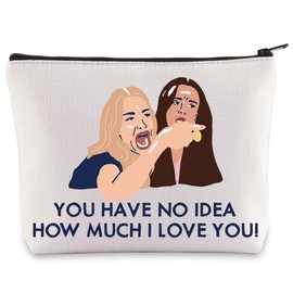 BWWKTOP Real Housewives Cosmetic Makeup Bag Screaming Lady Cat Gifts You Have No Idea How Much I Love You Rhobh Makeup Zipper Pouch Bag For TV Show Fans (Have No Idea)