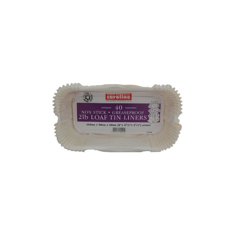 Caroline Packaging Loaf Tin Liners (40) 2lb