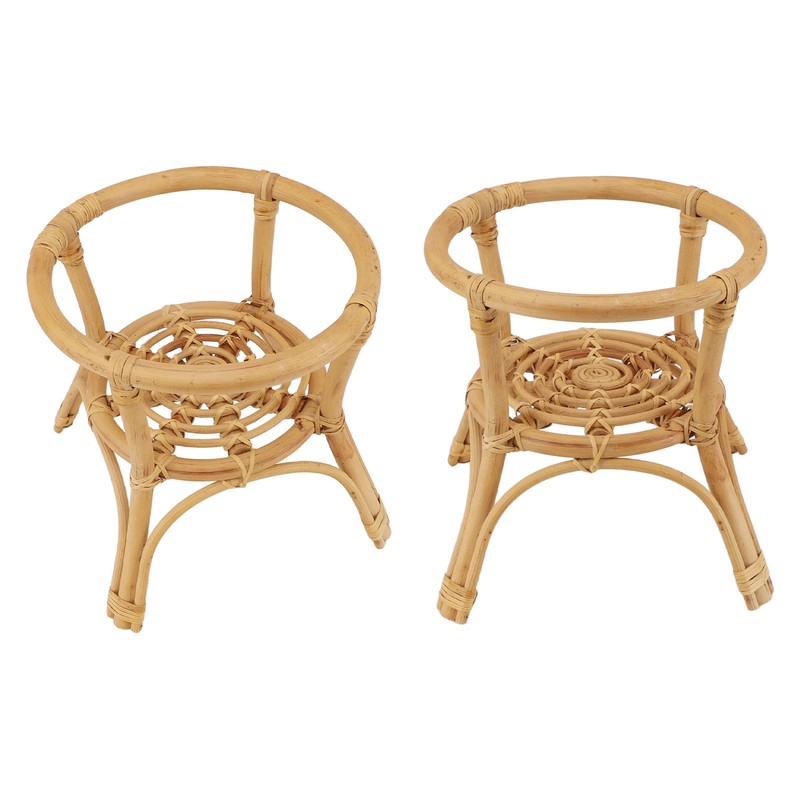 Plant Stand Flower Pot Rack Rattan Minimalist Stable 9.4in Diameter
