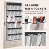 Janifaca Minimalist Over the Door Shoe Organiser, 24 Mesh Pockets,