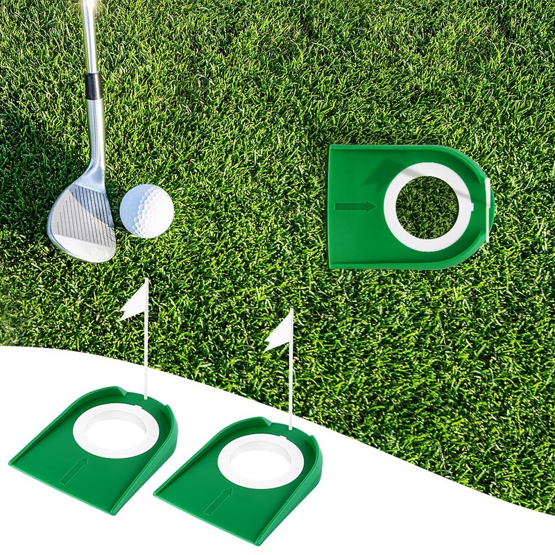 2 Pack Golf Putting Cup with Flag Indoor Putting Hole