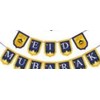 Yellow and Blue Eid Mubarak decor/blue and Gold Banner Ramadan