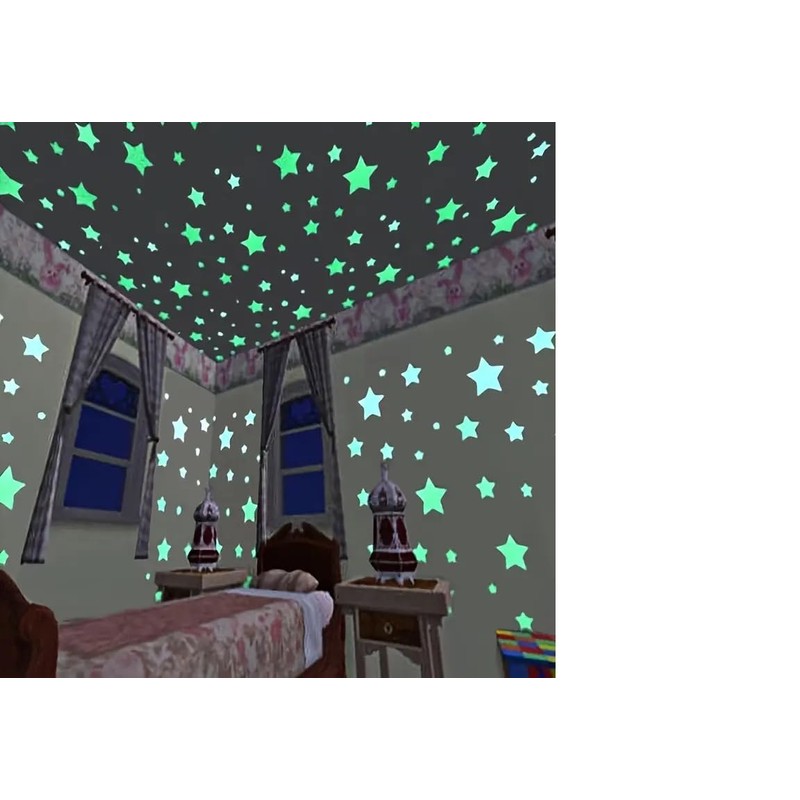 Glow in The Dark Stars (100 Pack) (Green)