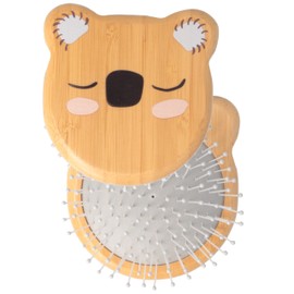 PARSA Beauty Nature Kids Bamboo Brush without Handle with Koala Print - Climate Neutral Hair Brush for Children without Pulling - Cute Koala Children's Hair Brush
