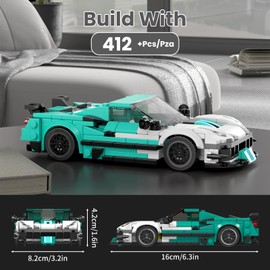 Mould King 27085 Technik Clamping Blocks Car Super Sports Car Building Blocks Set F8XX Spider Racing Car Model with Acrylic Display Case Gifts for 8+ Children and Adults (412 Pieces)