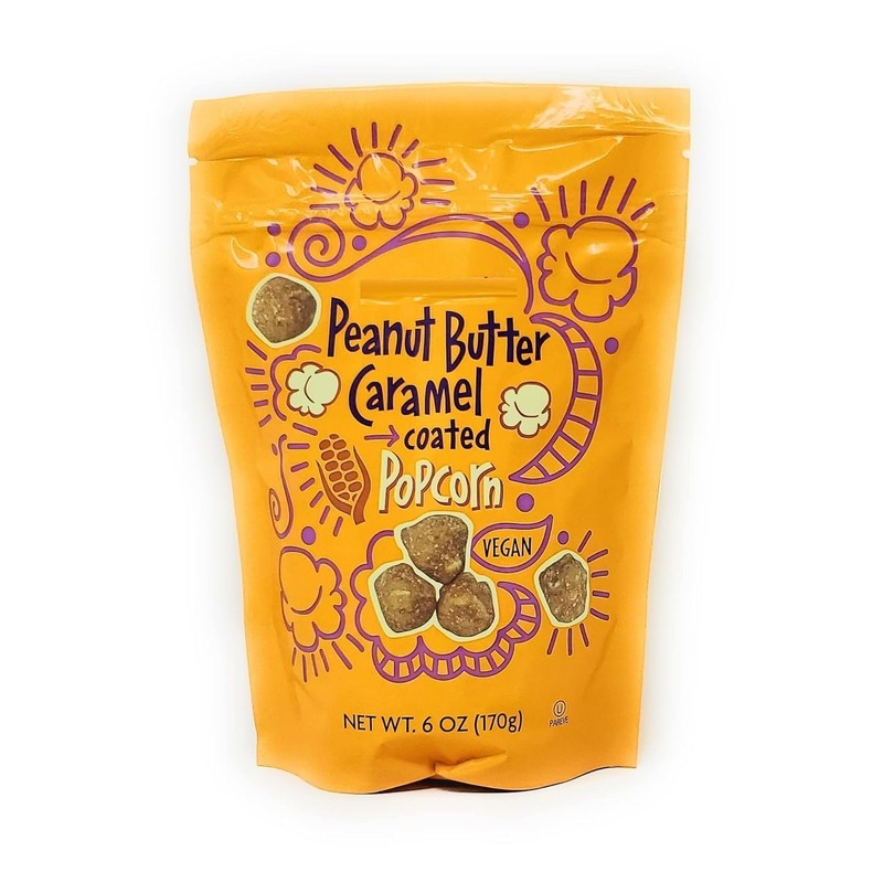 Peanut Butter Caramel Coated Popcorn Net Wt. 6 Oz (170g)