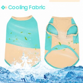BRKURLEG Summer Dog Breathable Soft Cooling Shirts Cat Shirt Dog Cooling Vest for Summer Quick Dry Lightweight Sleeveless Shirts, GreenYellow, XXXL