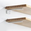 Mooche 4Pcs Floating Shelf Brackets, White Shelf Brackets, Heavy-Duty Metal