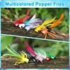 Ansnbo 20pcs Fly Fishing Popper Flies, Fly Poppers Lure for