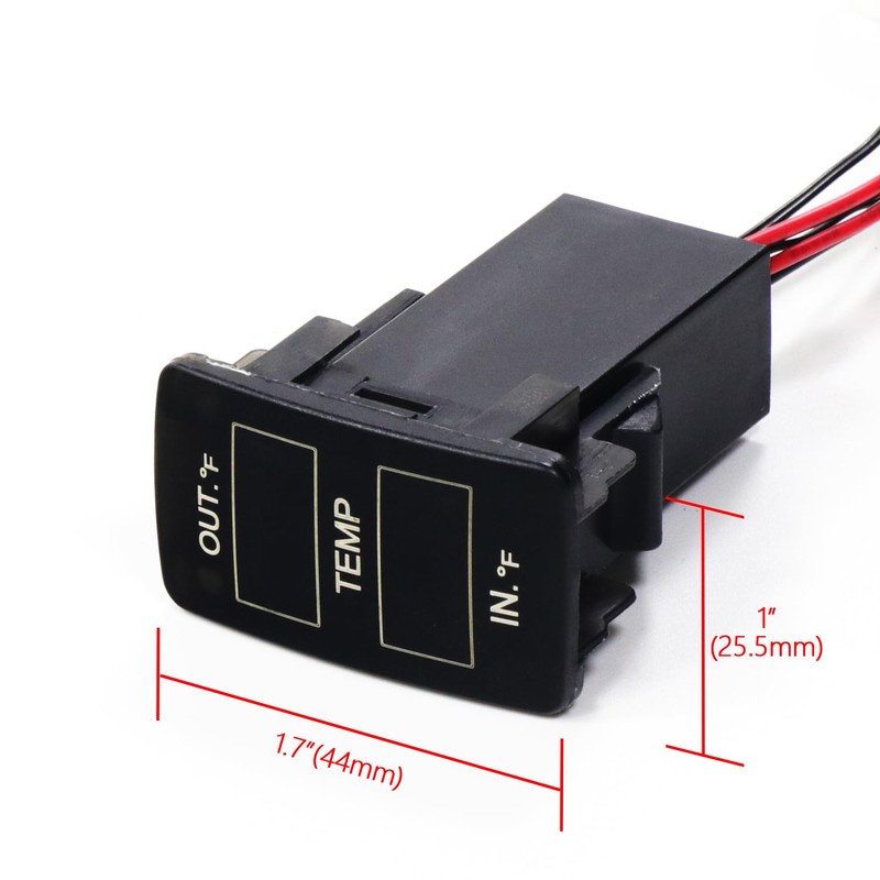 Car Internal and External Temperature Display, Fahrenheit Temperature, Dual Temperature