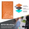 Only Brand Full Grain Leather Bifold Passport Holder, RFID Protected,