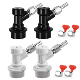2 Pairs Ball Lock Keg Quick Disconnect, 5/16” & 1/4” Barb Corny Keg Fitting