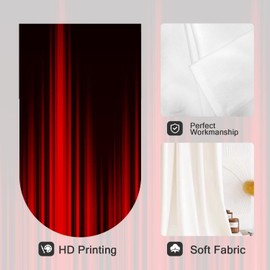 Coxila Black and Red Kitchen Window Curtains 27.5 x 45 Inch Rod Pocket Small Short Mini Cafe Gothic Goth Ombre Cool Anime Two Tone Mens Living Room Bedroom Home Treatment Set of 2 Panels Drapes Tiers