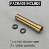 HOMYEP Shower Arm Extender 4 Inch Straight Extension Pipe Arm